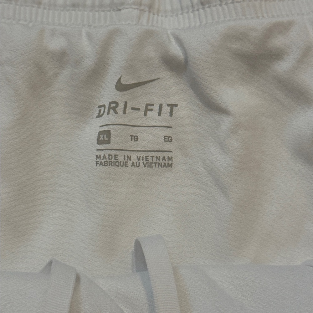 Nike Women's Red and White Athletic Shorts - Picture 2 of 3
